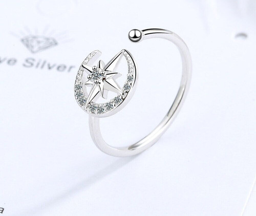 Anello donna luna stella