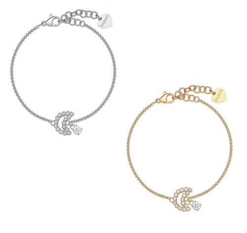 Bracciale donna luna - bracciale, acciaio