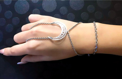 Bracciale baciamano donna - baciamano, luna