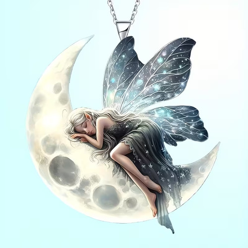 Collana donna luna - donna, 🌙🧚