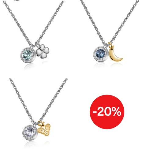 Collana donna acciaio luna - donna,